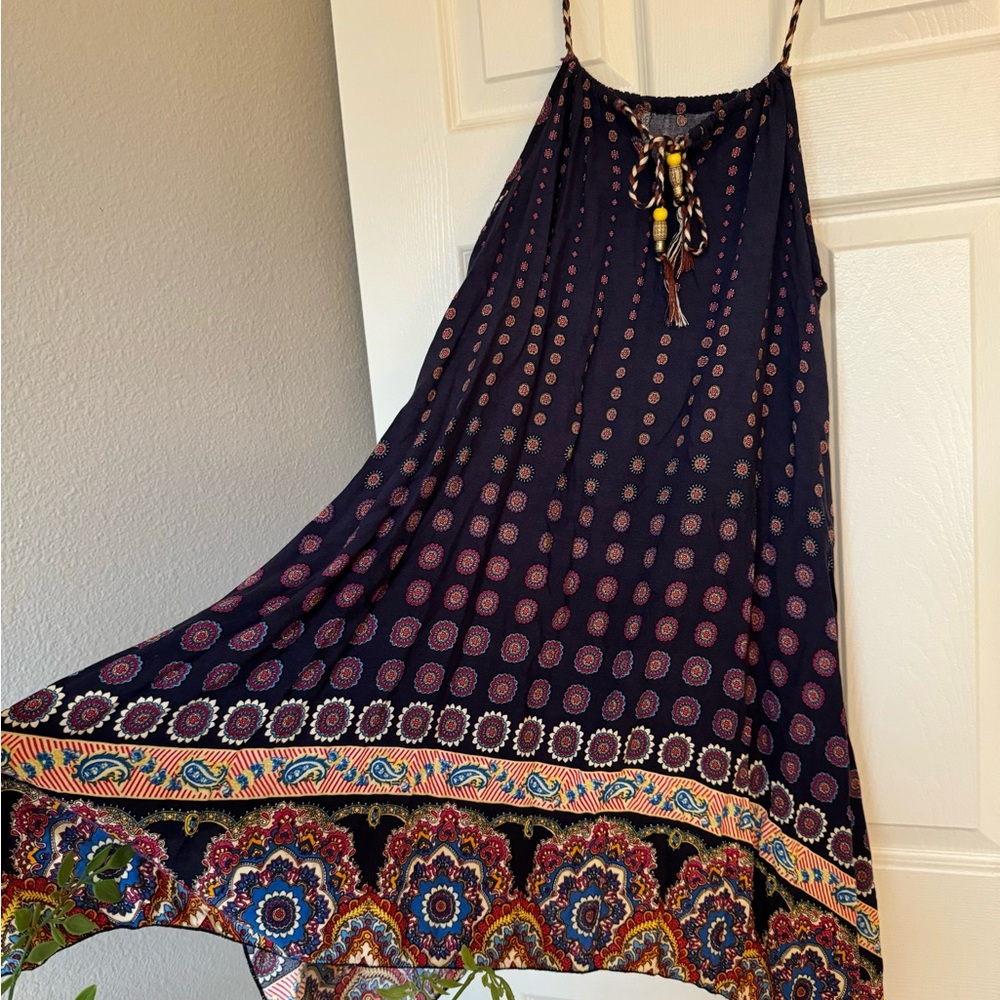 Bohemian Navy and Red Sundress